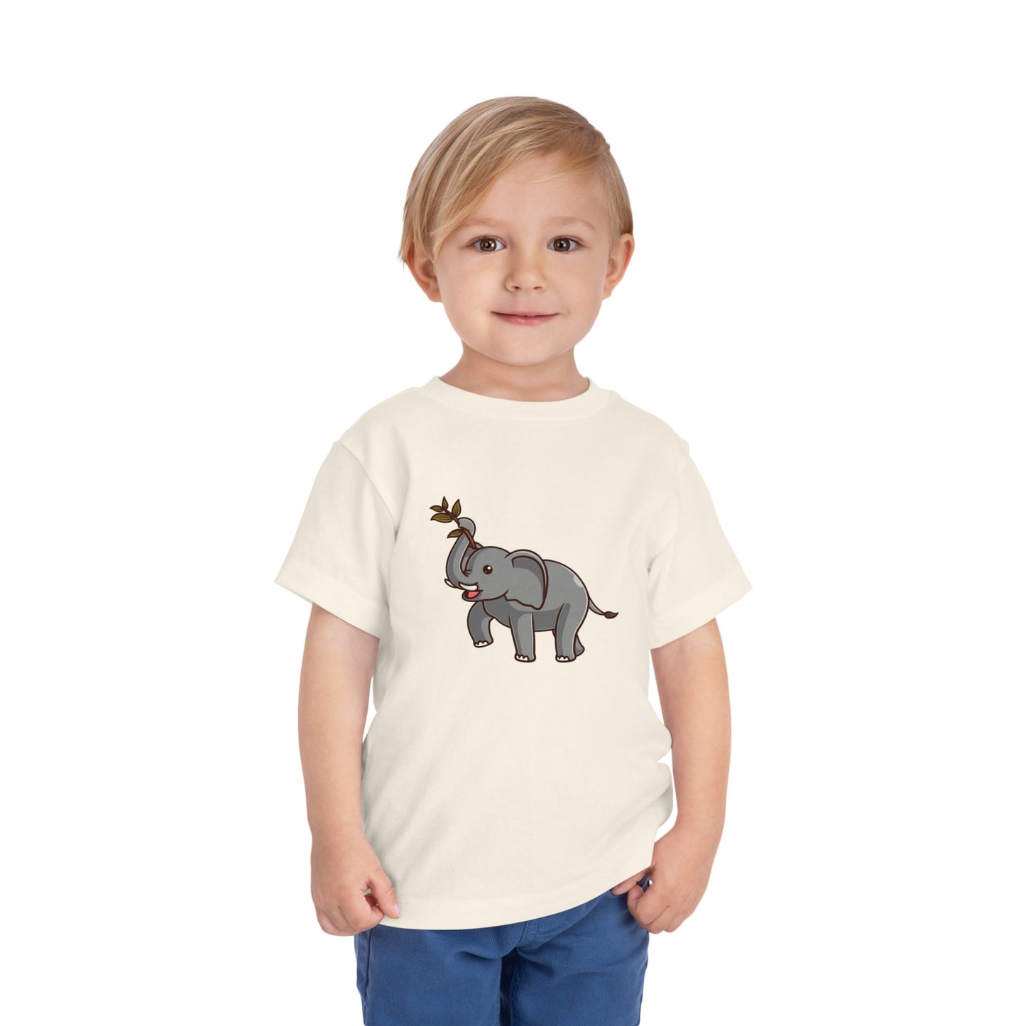 African Elephant Kawaii Style Toddler Tee Shirt by Zoo Guide™