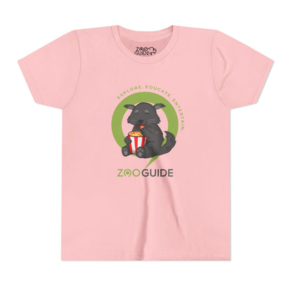 Binturong Eating Popcorn in Zoo Guide™ Waypoint Icon Youth Tee Shirt by Zoo Guide™