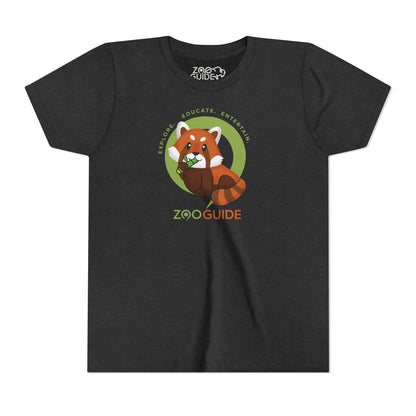 Red Panda Eating Bamboo in Zoo Guide™ Waypoint Icon Youth Tee Shirt by Zoo Guide™