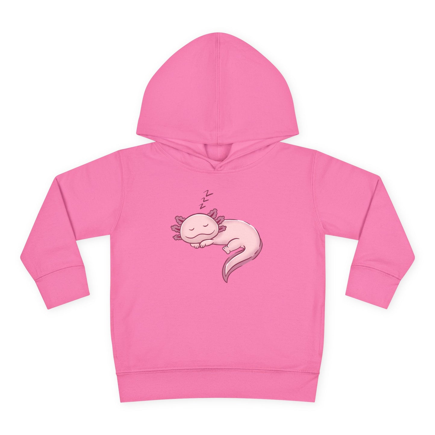 Axolotl Sleeping Toddler Pullover Fleece Hoodie by Zoo Guide™