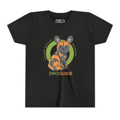 African Painted Dog in Zoo Guide™ Waypoint Icon Youth Tee Shirt by Zoo Guide™