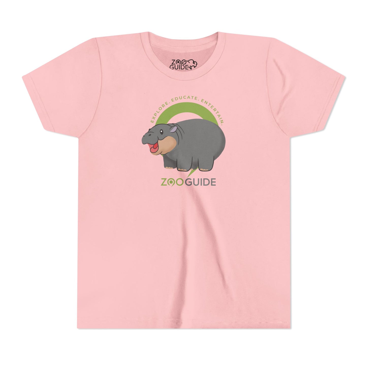 Pygmy Hippo Open Mouth in Zoo Guide™ Waypoint Icon Youth Tee Shirt by Zoo Guide™