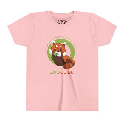 Red Panda Eating Bamboo in Zoo Guide™ Waypoint Icon Youth Tee Shirt by Zoo Guide™
