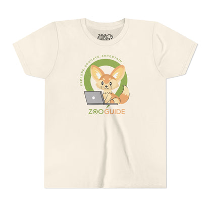 Fennec Fox on Laptop in Zoo Guide™ Waypoint Icon Youth Tee Shirt by Zoo Guide™