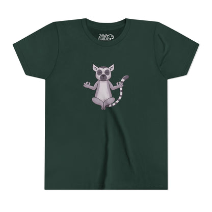 Ring-tailed Lemur Meditating Youth Tee Shirt by Zoo Guide™