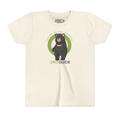 Standing American Black Bear in Zoo Guide™ Waypoint Icon Youth Tee Shirt by Zoo Guide™