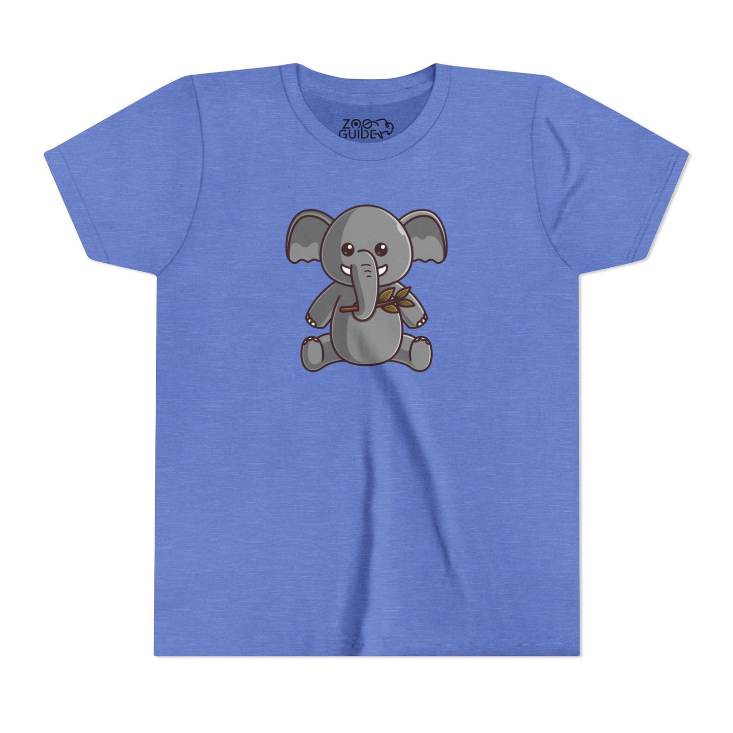 African Elephant Kawaii Style Youth Tee Shirt by Zoo Guide™