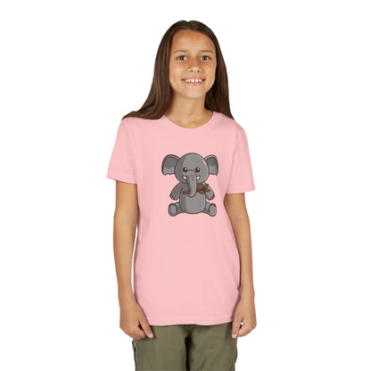 African Elephant Kawaii Style Youth Tee Shirt by Zoo Guide™