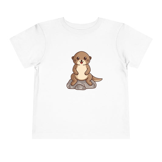 Otter Kawaii Style Toddler Tee Shirt by Zoo Guide™