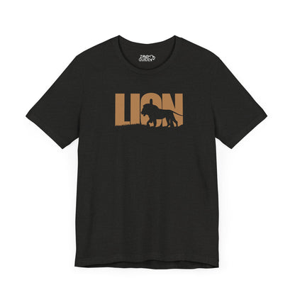 Gold LION Adult Unisex Tee Shirt by Zoo Guide™