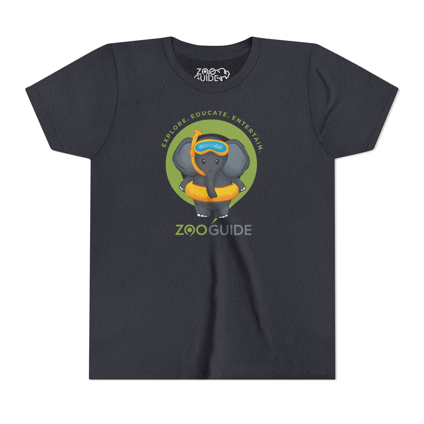 African Elephant "Beach Day" in Zoo Guide™ Waypoint Icon Youth Tee Shirt by Zoo Guide™