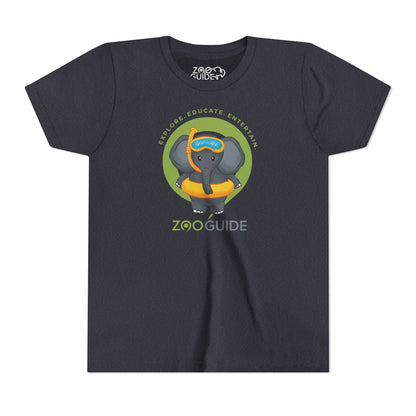 African Elephant "Beach Day" in Zoo Guide™ Waypoint Icon Youth Tee Shirt by Zoo Guide™