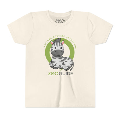 Zebra Laying Down in Zoo Guide™ Waypoint Icon Youth Tee Shirt by Zoo Guide™