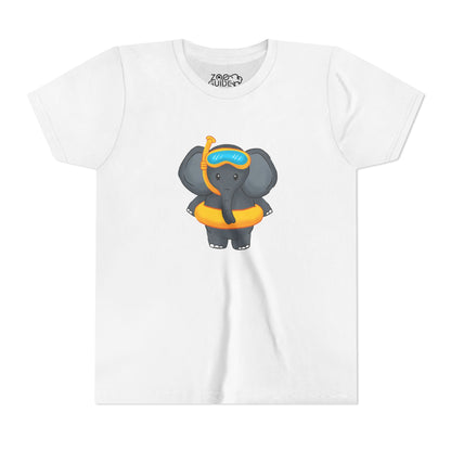 African Elephant "Beach Day" Youth Tee Shirt by Zoo Guide™