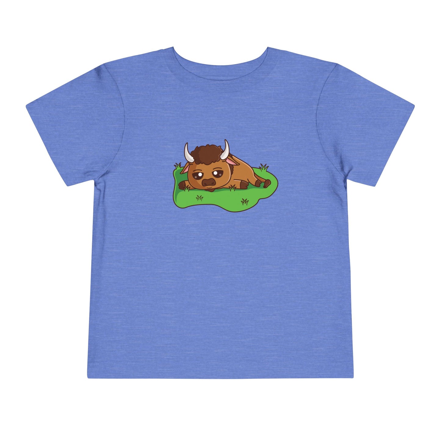 Bison Resting Kawaii Style Toddler Tee Shirt by Zoo Guide™