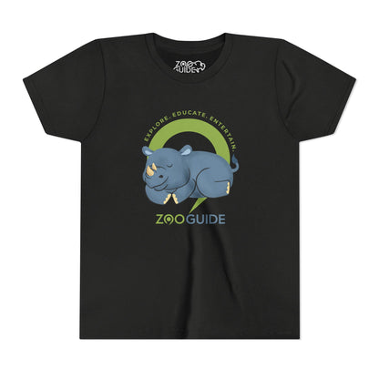 Rhino Nap Time in Zoo Guide™ Waypoint Icon Youth Tee Shirt by Zoo Guide™