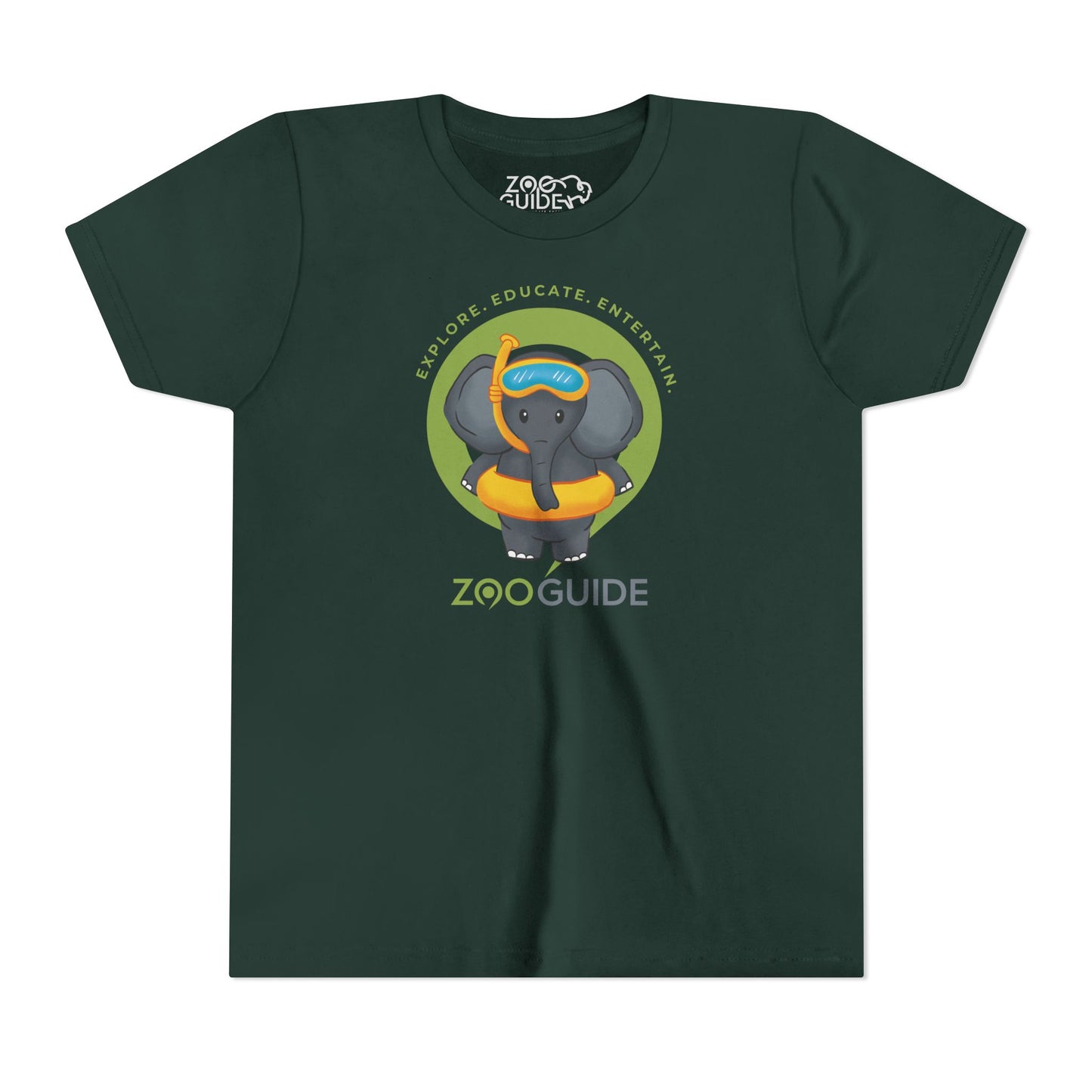 African Elephant "Beach Day" in Zoo Guide™ Waypoint Icon Youth Tee Shirt by Zoo Guide™