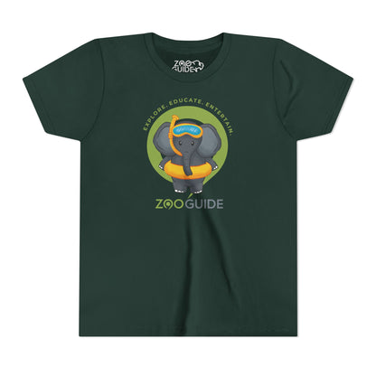 African Elephant "Beach Day" in Zoo Guide™ Waypoint Icon Youth Tee Shirt by Zoo Guide™