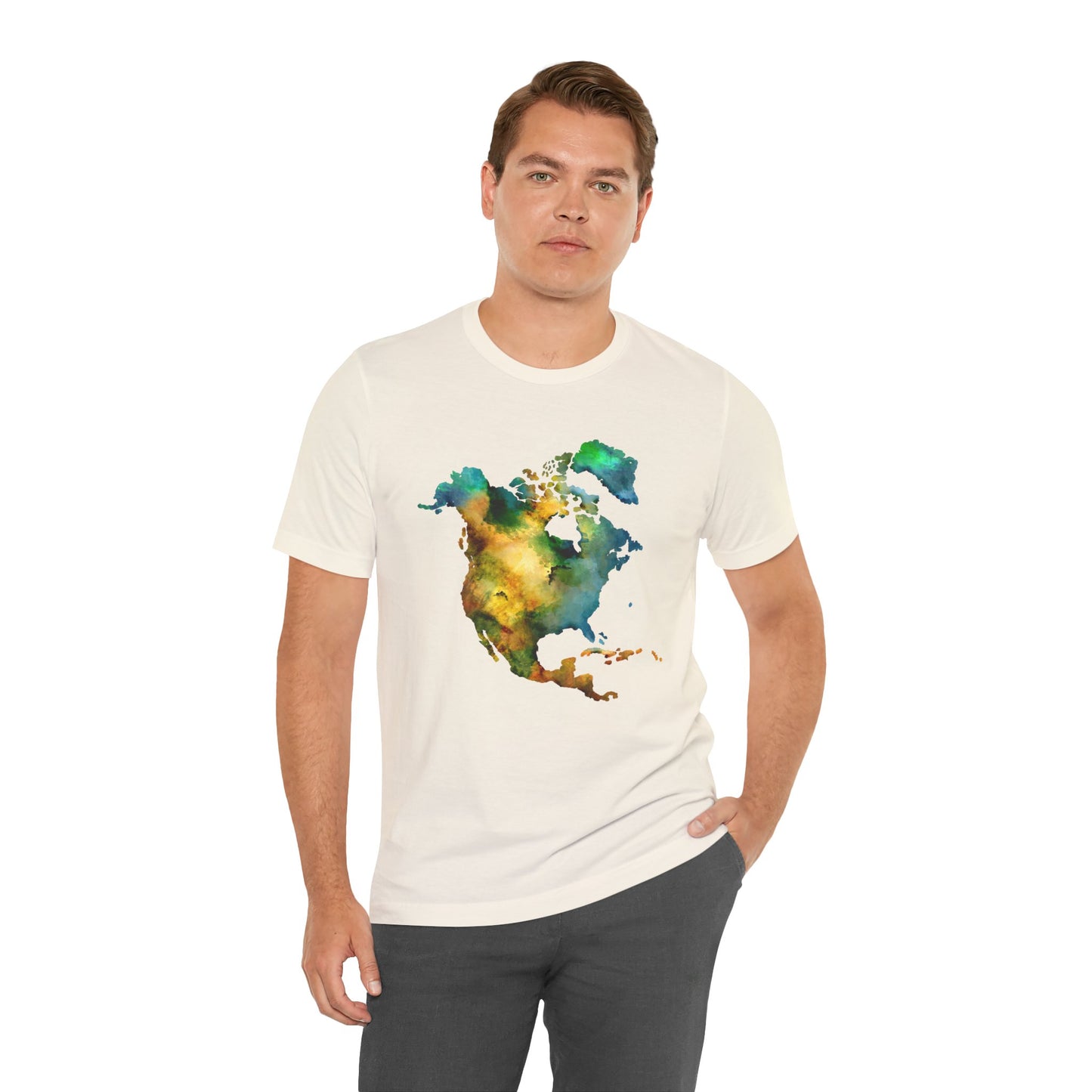 North America Map Adult Unisex Tee Shirt by Zoo Guide™