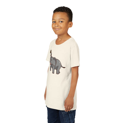 African Elephant Kawaii Style Youth Tee Shirt by Zoo Guide™