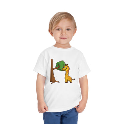 Giraffe Snackin' Kawaii Style Toddler Tee Shirt by Zoo Guide™