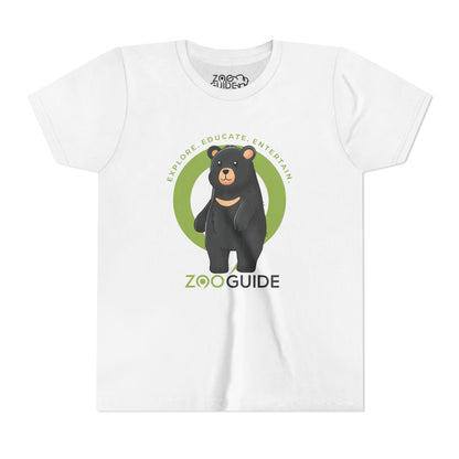 Standing American Black Bear in Zoo Guide™ Waypoint Icon Youth Tee Shirt by Zoo Guide™