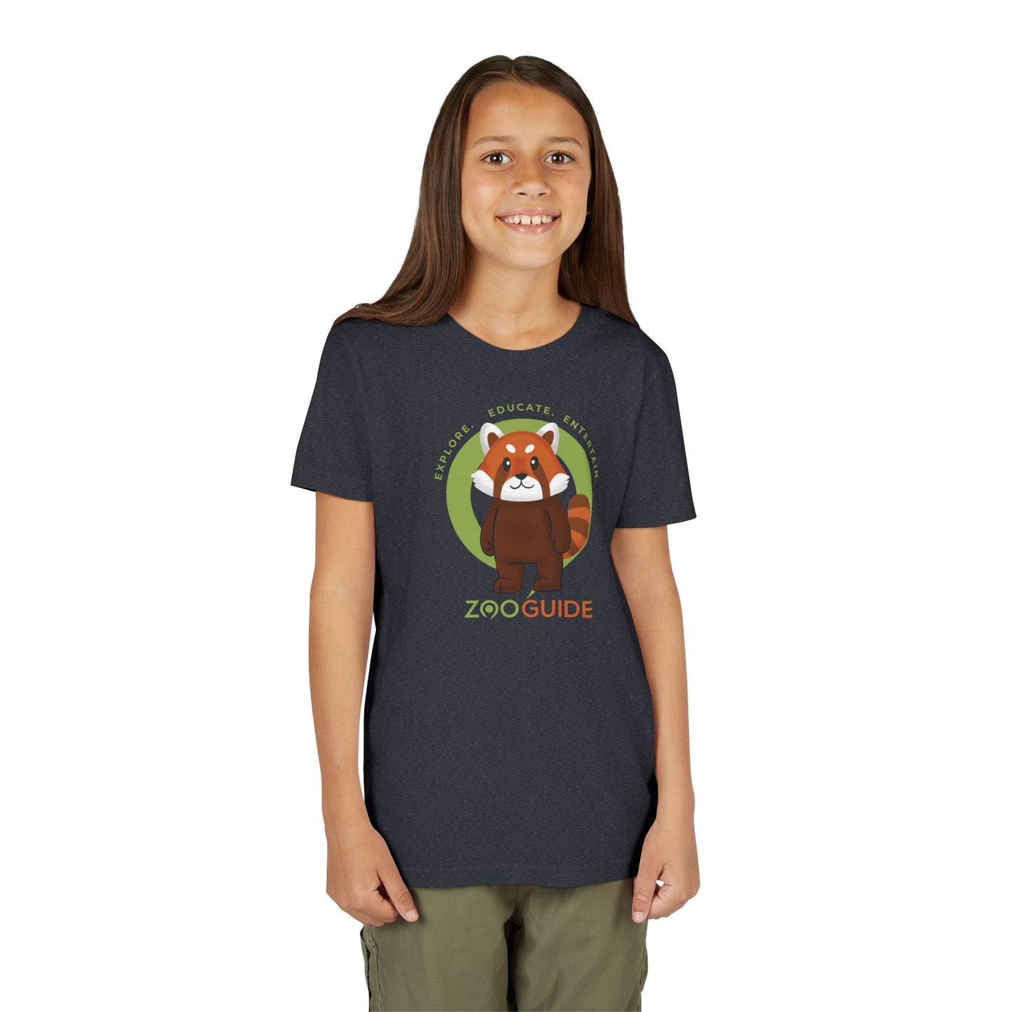 Red Panda Standing in Zoo Guide™ Waypoint Icon Youth Tee Shirt by Zoo Guide™