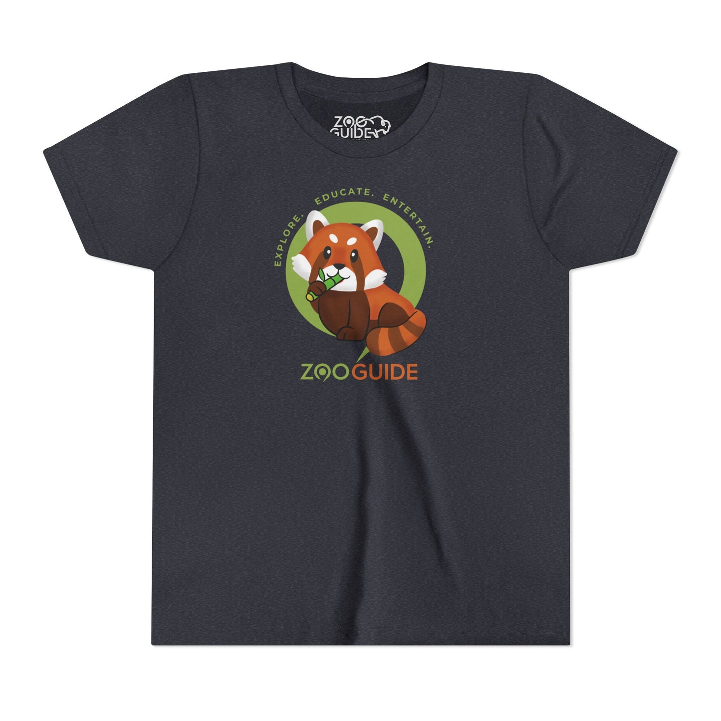 Red Panda Eating Bamboo in Zoo Guide™ Waypoint Icon Youth Tee Shirt by Zoo Guide™