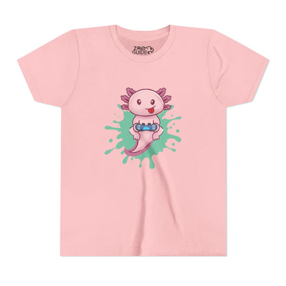 Axolotl Gaming Color Splash Youth Tee Shirt by Zoo Guide™