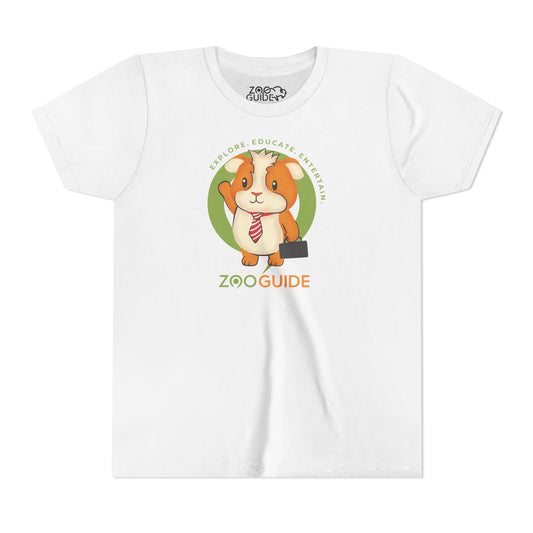 Guinea Pig "Off to Work" in Zoo Guide™ Waypoint Icon Youth Tee Shirt by Zoo Guide™