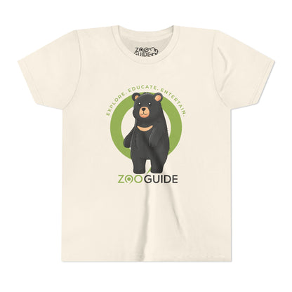 Standing American Black Bear in Zoo Guide™ Waypoint Icon Youth Tee Shirt by Zoo Guide™