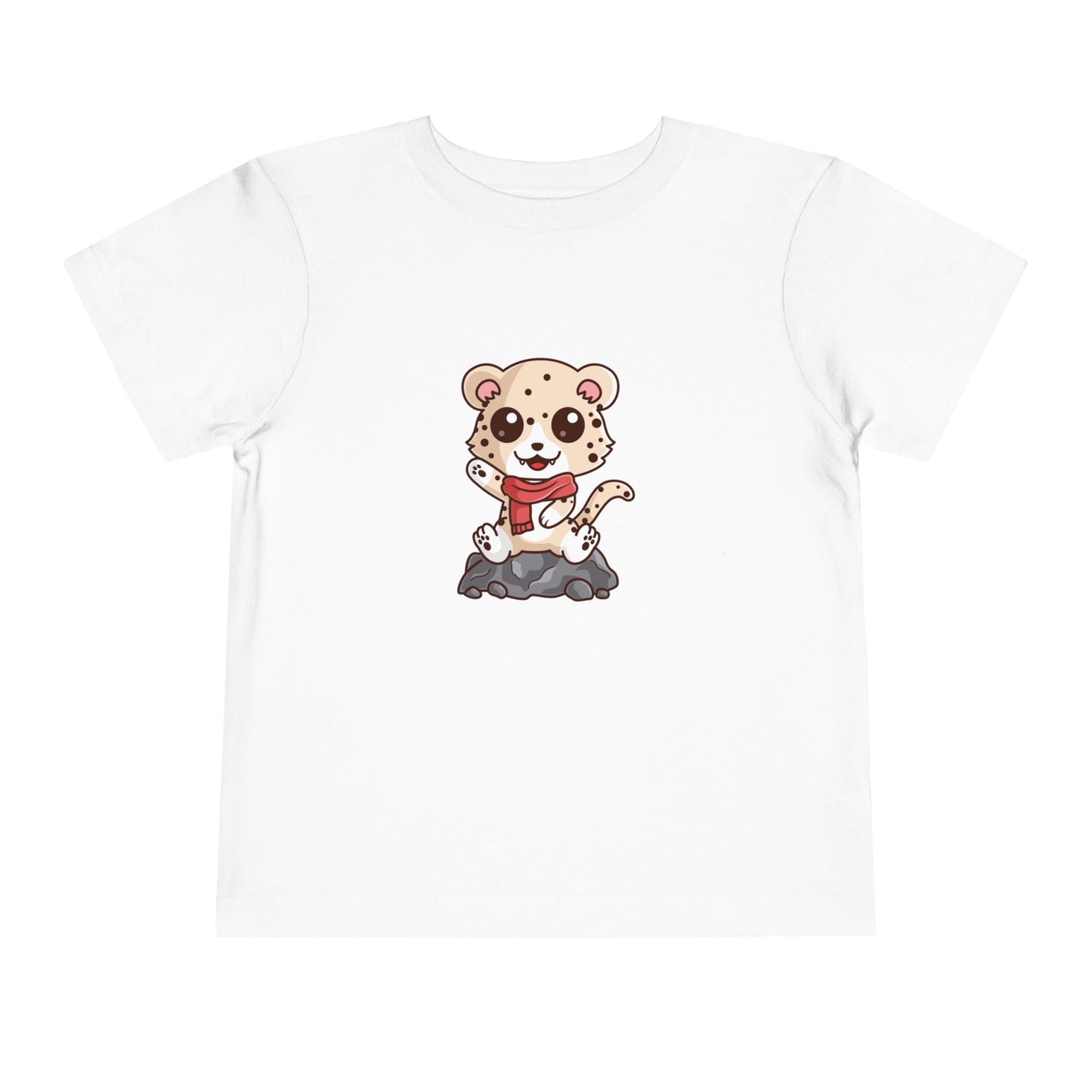 Snow Leopard Kawaii Style Toddler Tee Shirt by Zoo Guide™