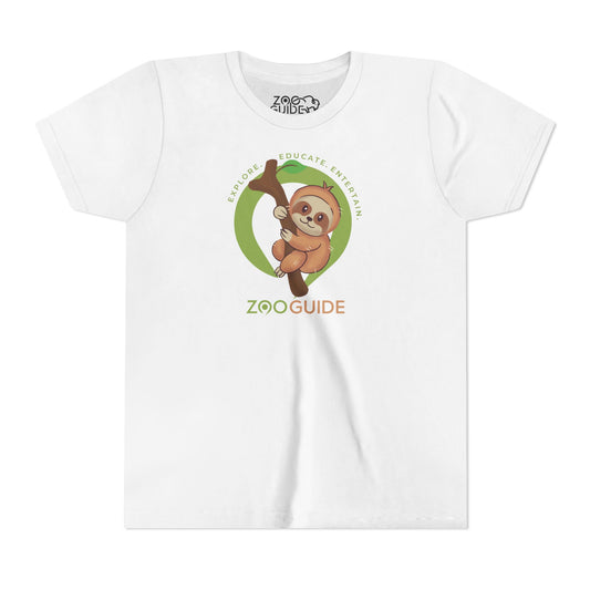 Sloth in Tree in Zoo Guide™ Waypoint Icon Youth Tee Shirt by Zoo Guide™