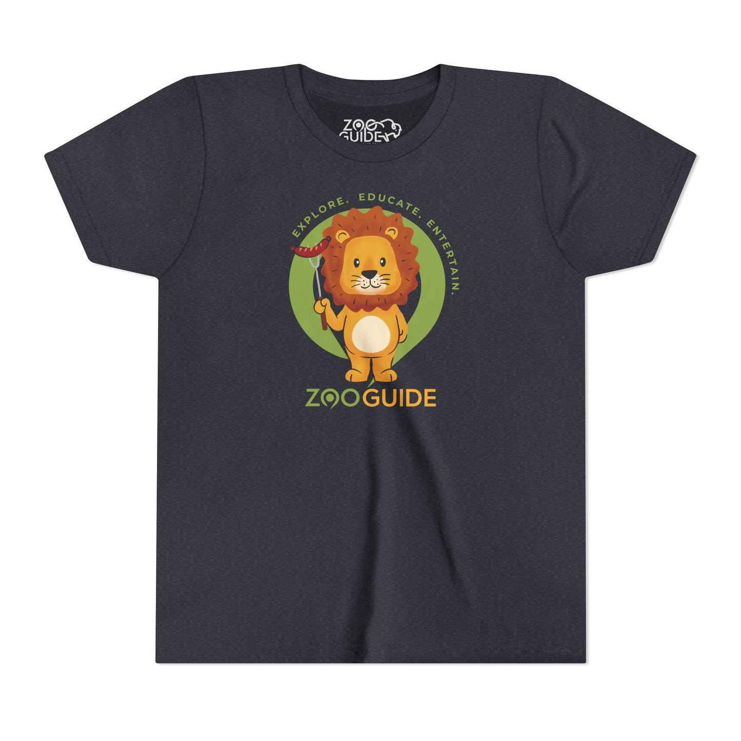 African Lion Grill Master in Zoo Guide™ Waypoint Icon Youth Tee Shirt by Zoo Guide™