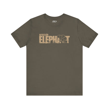 AFRICAN ELEPHANT Adult Unisex Tee Shirt by Zoo Guide™