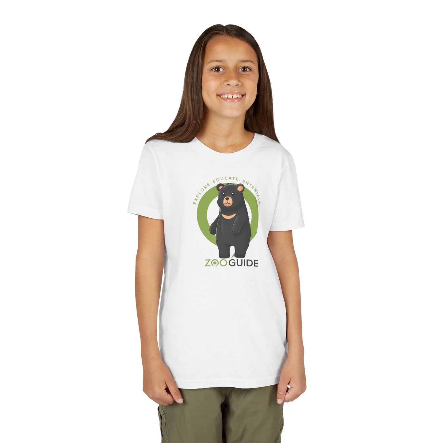 Standing American Black Bear in Zoo Guide™ Waypoint Icon Youth Tee Shirt by Zoo Guide™