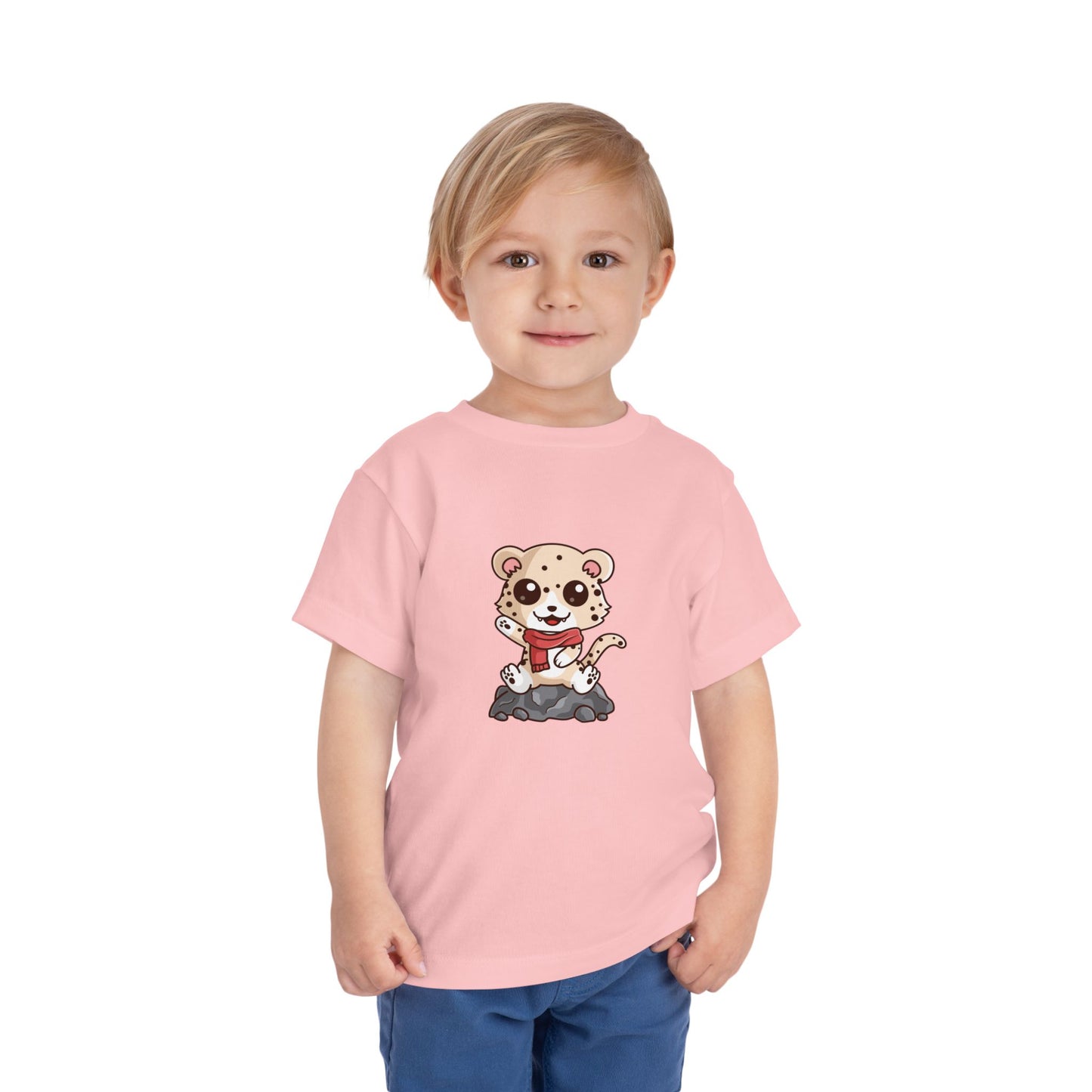 Snow Leopard Kawaii Style Toddler Tee Shirt by Zoo Guide™