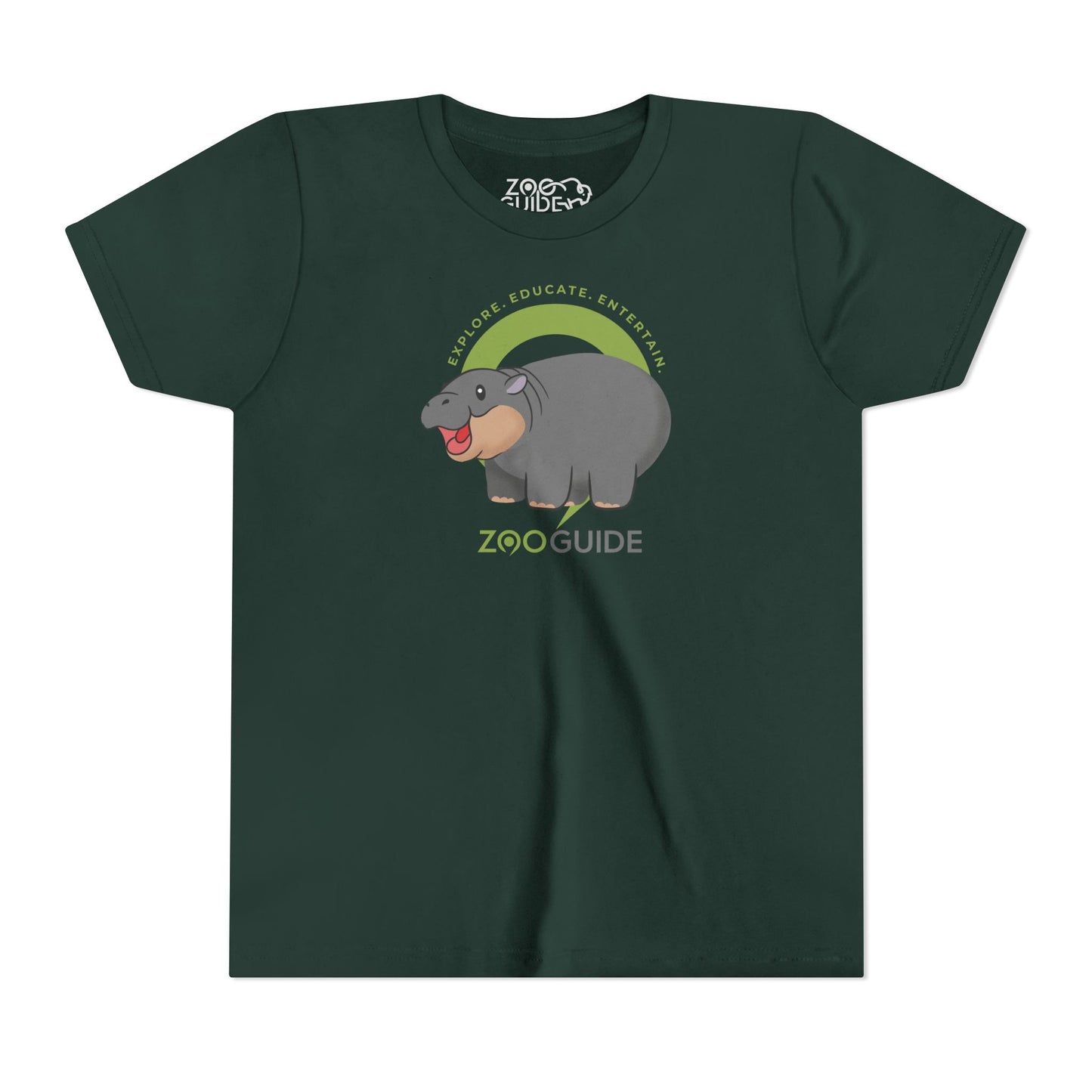 Pygmy Hippo Open Mouth in Zoo Guide™ Waypoint Icon Youth Tee Shirt by Zoo Guide™