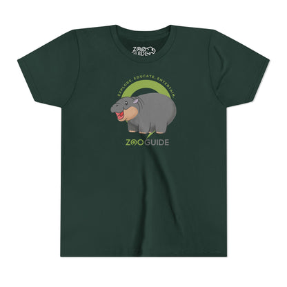 Pygmy Hippo Open Mouth in Zoo Guide™ Waypoint Icon Youth Tee Shirt by Zoo Guide™