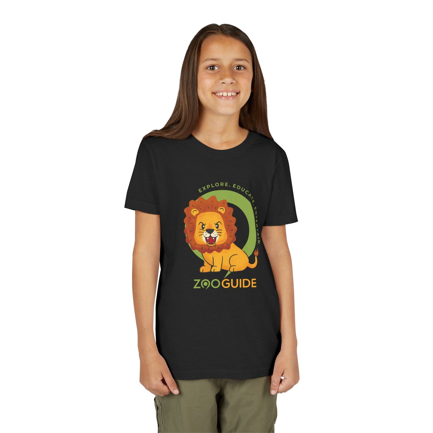 Lion Roaring in Zoo Guide™ Waypoint Icon Youth Tee Shirt by Zoo Guide™