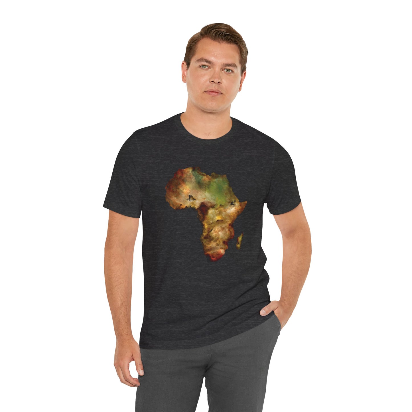 Africa Map Adult Unisex Tee Shirt by Zoo Guide™