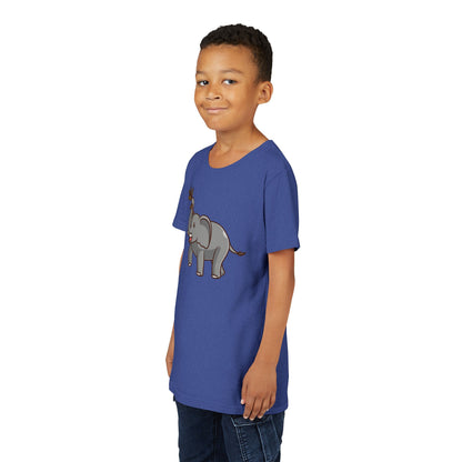 African Elephant Kawaii Style Youth Tee Shirt by Zoo Guide™