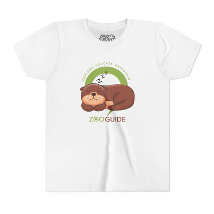Asian Small Clawed Otter Sleepin' in Zoo Guide™ Waypoint Icon Youth Tee Shirt by Zoo Guide™