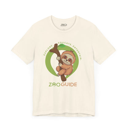 Sloth 'Hang in there' Adult Unisex Tee Shirt by Zoo Guide™