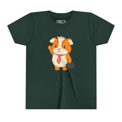 Guinea Pig "Off to Work" Youth Tee Shirt by Zoo Guide™