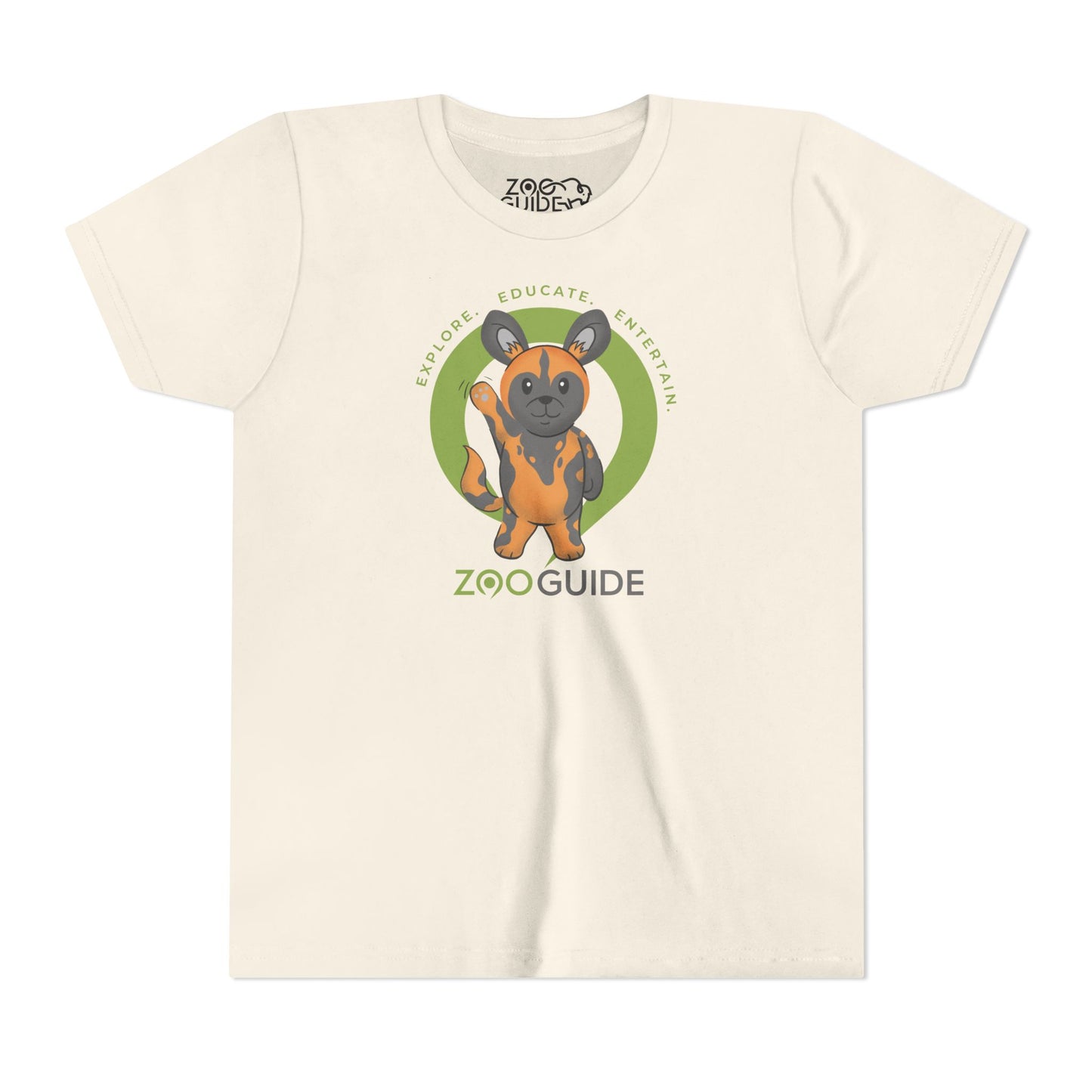 African Painted Dog Waving in Zoo Guide™ Waypoint Icon Youth Tee Shirt by Zoo Guide™