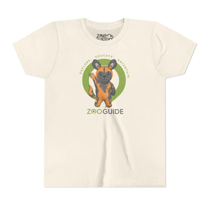 African Painted Dog Waving in Zoo Guide™ Waypoint Icon Youth Tee Shirt by Zoo Guide™