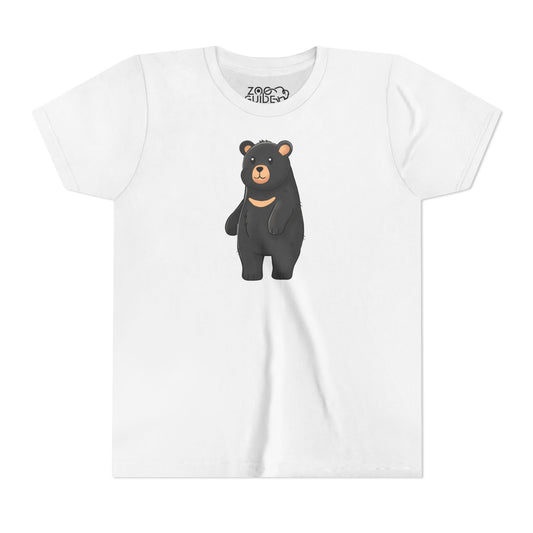 American Black Bear Standing Youth Tee Shirt by Zoo Guide™