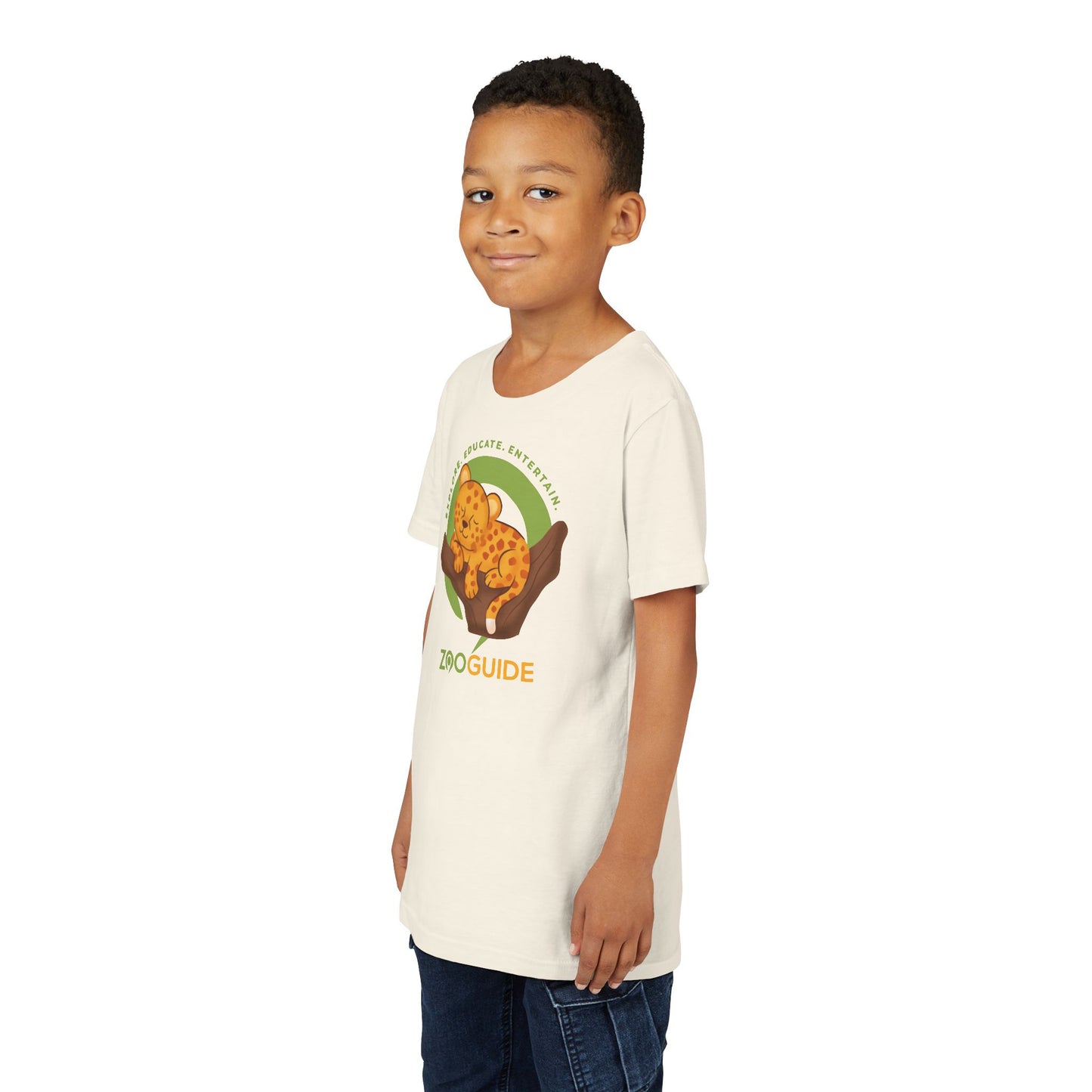 African Leopard in Tree in Zoo Guide™ Waypoint Icon Youth Tee Shirt by Zoo Guide™