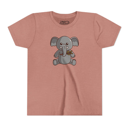 African Elephant Kawaii Style Youth Tee Shirt by Zoo Guide™